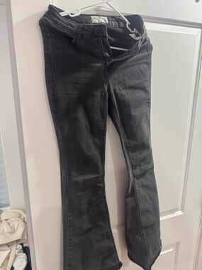 Women's Black Flare Jeans - Stretch Flared Denim